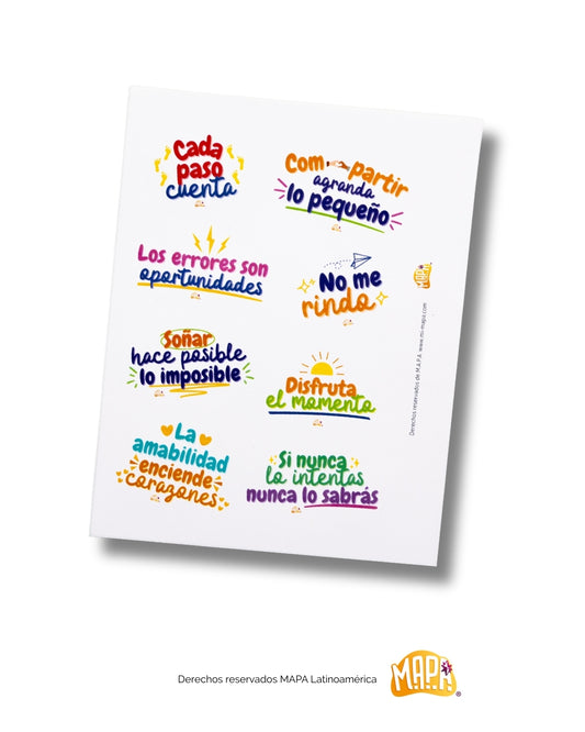 Stickers con mentalidad de crecimiento
