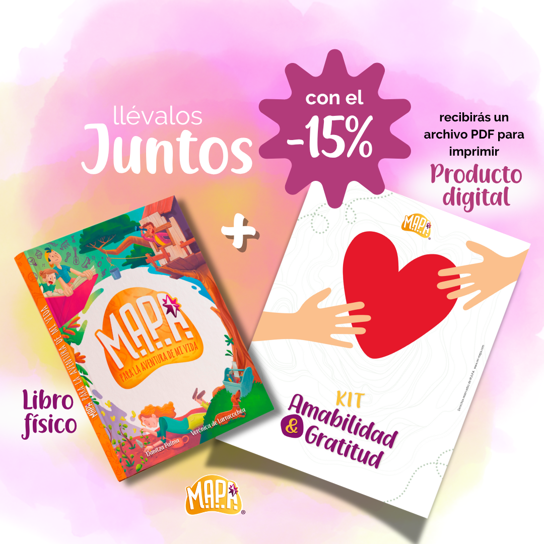 Combo: Libro MAPA para la aventura de mi vida + KIT de Amabilidad y Gratitud