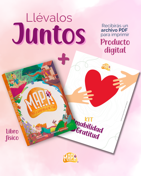 Combo: Libro MAPA para la aventura de mi vida + KIT de Amabilidad y Gratitud
