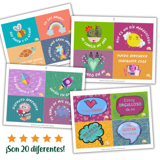 Tarjetas de afirmaciones positivas (Archivo PDF)