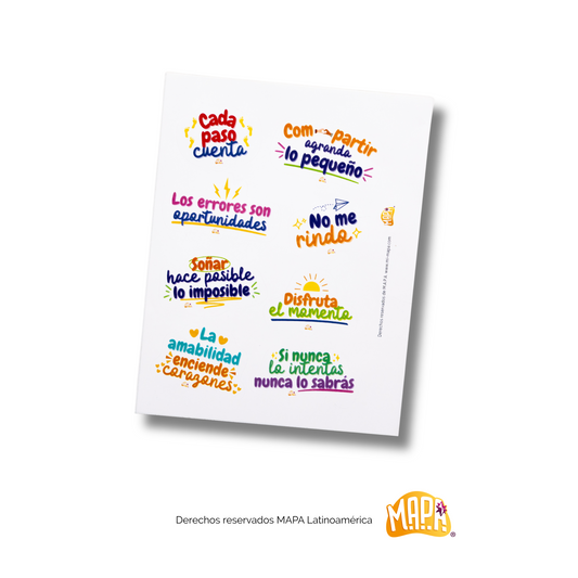 Stickers con mentalidad de crecimiento