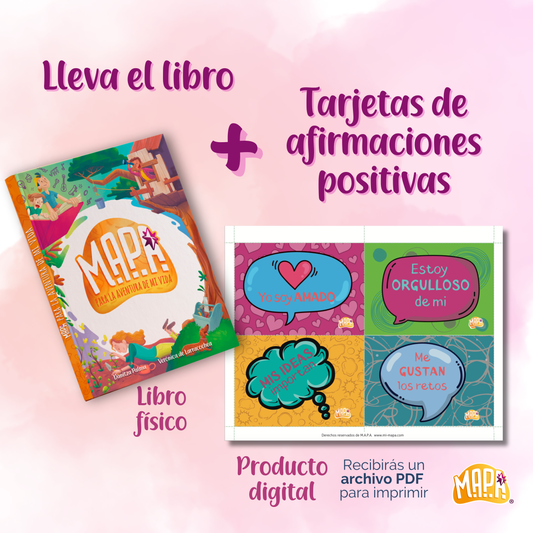 Combo: Libro MAPA para la aventura de mi vida + Tarjetas de Afirmaciones Positivas
