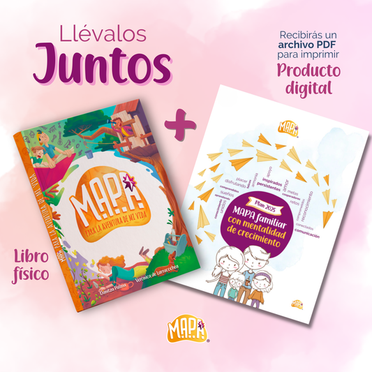 Combo: Libro MAPA para la aventura de mi vida + Plan 2025 MAPA familiar con Mentalidad de Crecimiento