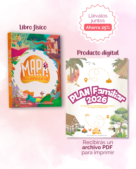 Combo: Libro MAPA para la aventura de mi vida + Plan 2026 MAPA familiar con Mentalidad de Crecimiento