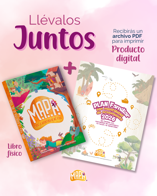 Combo: Libro MAPA para la aventura de mi vida + Plan 2026 MAPA familiar con Mentalidad de Crecimiento